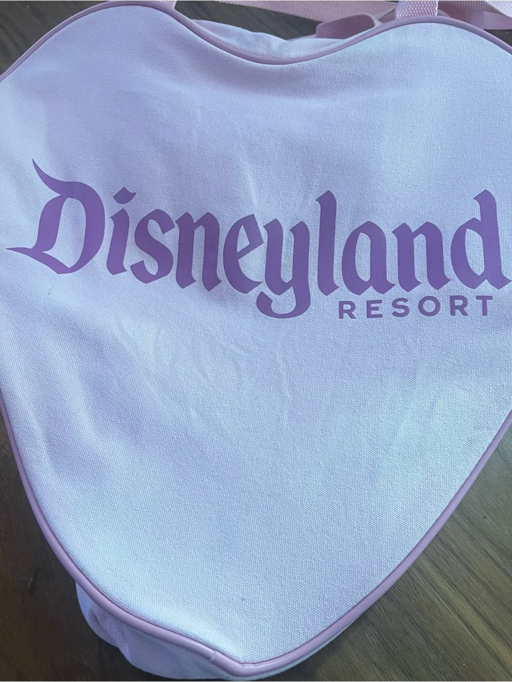 Disney Parks Daisy Duck Heart-Shaped Canvas Tote– Large Pink & Purple Shopper